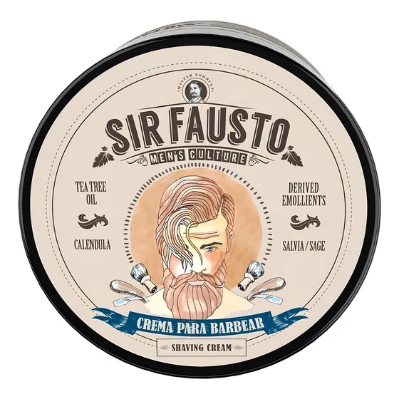 Sir Fausto Barber Shop Crema Para Afeitar Mentolado X 200 Gr Fragancia Natural