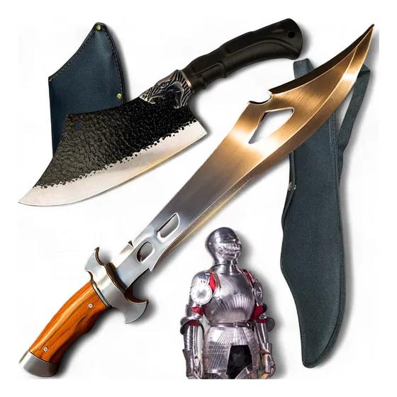 Kit De 2 Facas Shadowsteel Com Bainha E Faca Estilo Dragão