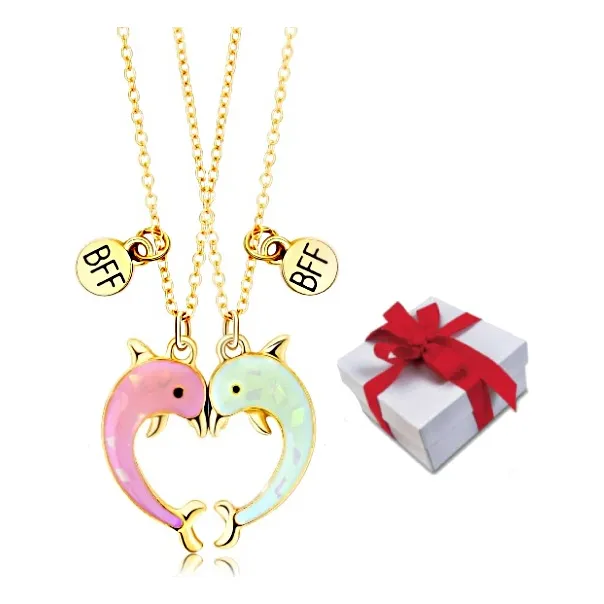 Collar De Mejores Amigas - Madre & Hija Delfin Magnetico 