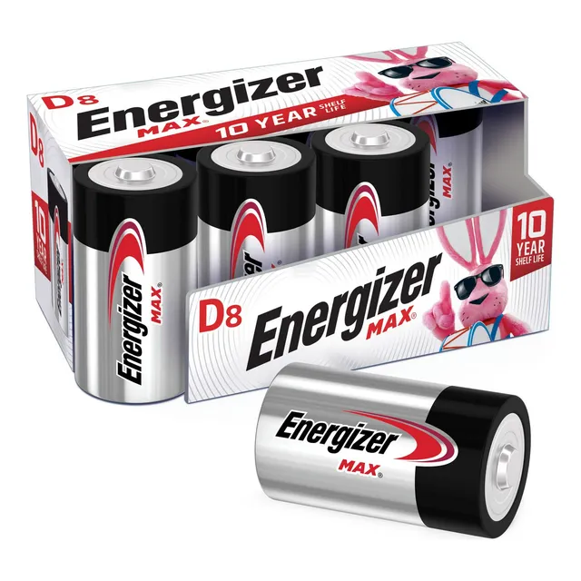 Baterías Alcalinas D Energizer Max Paquet De 8 Unidades