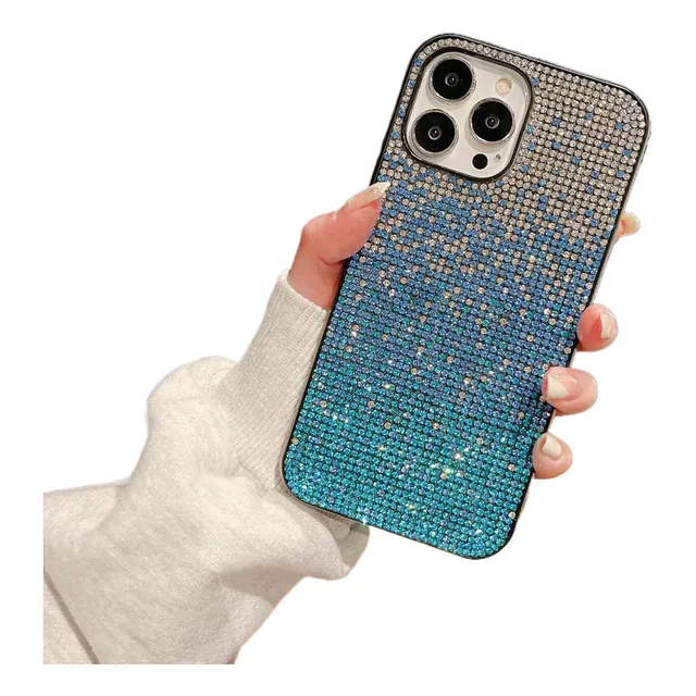 Funda Gradient Diamond Para iPhone 7 8 Plus X Xs Max Xr 11 12 13 14 15 16 Pro Max 14plus 15plus 16plus