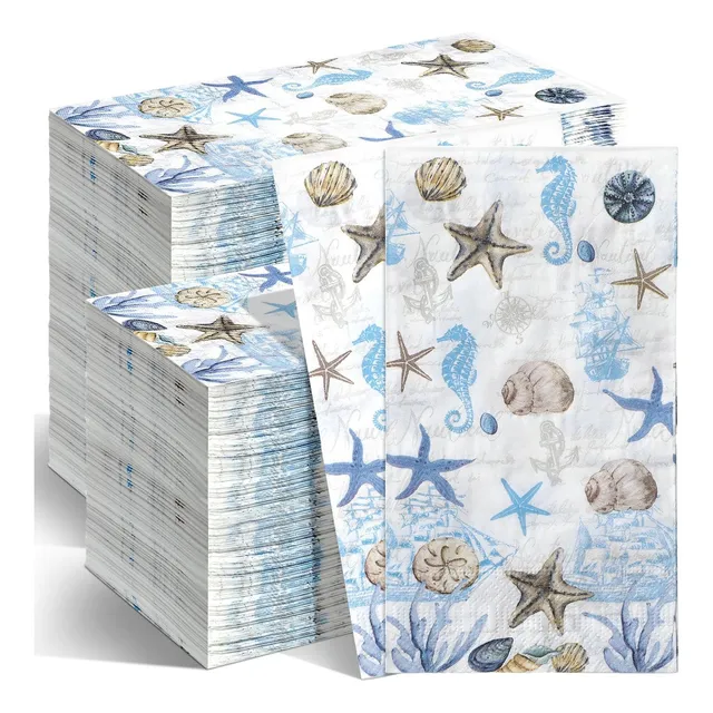 Servilletas De Papel Decorativas Marinas Para Baño Y Fiesta