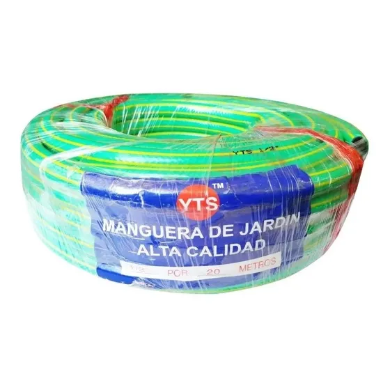 Manguera Jardín Flexible 3/4 Pulgada 50 Mts Reforzada Color Verde/amarillo