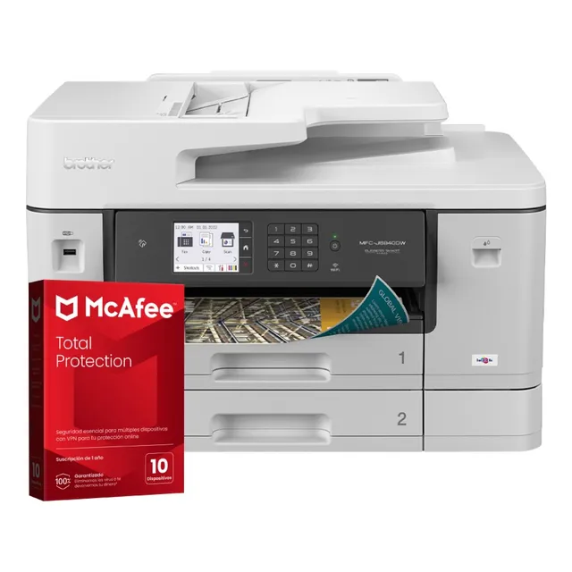 Multifuncional Brother Mfcj6940dw Wifi A3 + Antivirus Mcafee