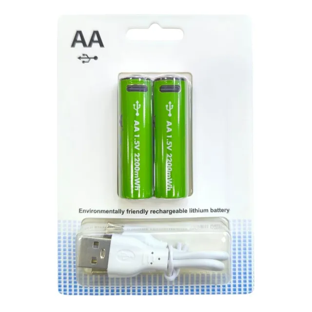 Bateria Aa Recargable Usb Tipo C 2200mwh Li-ion