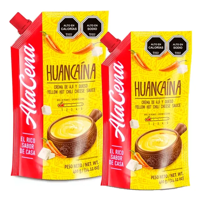 Alacena Huancaina Crema De Aji Y Queso 400g 2 Unidades