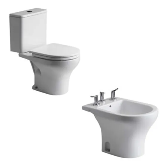 Combo Veneto Inodoro Largo + Mochila Deposito + Bidet Ferrum