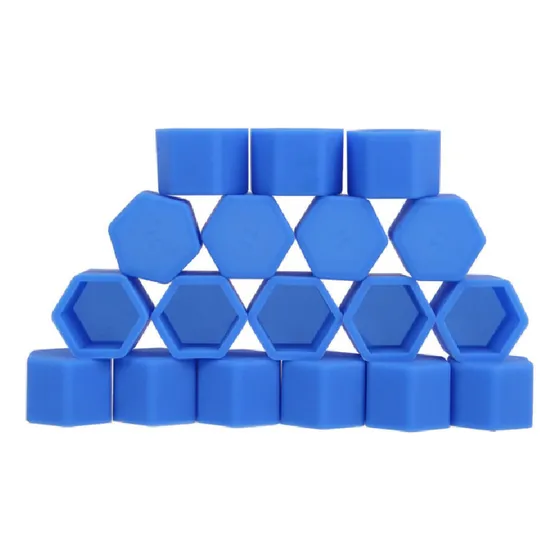 Cubre Tuerca Goma Azul 17 Mm