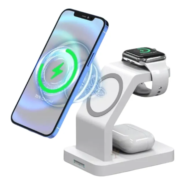 Carregador Sem Fio 5 Em 1 Para iPhone Apple Watch AirPods