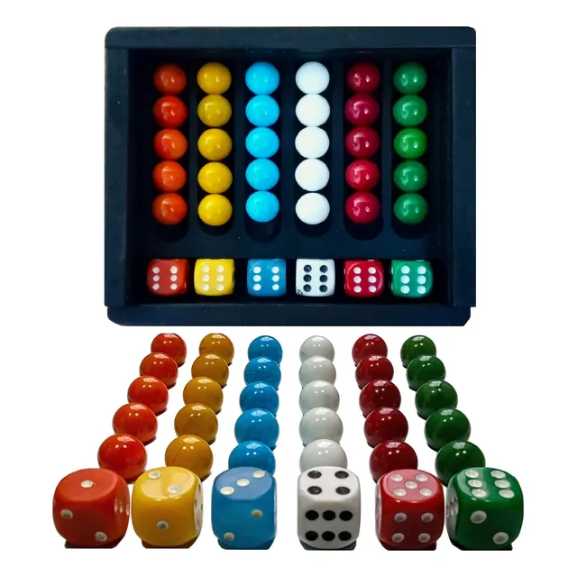 Canicas Y Dados Para Juegos De Mesa Paq. 30 Canicas 6 Dados