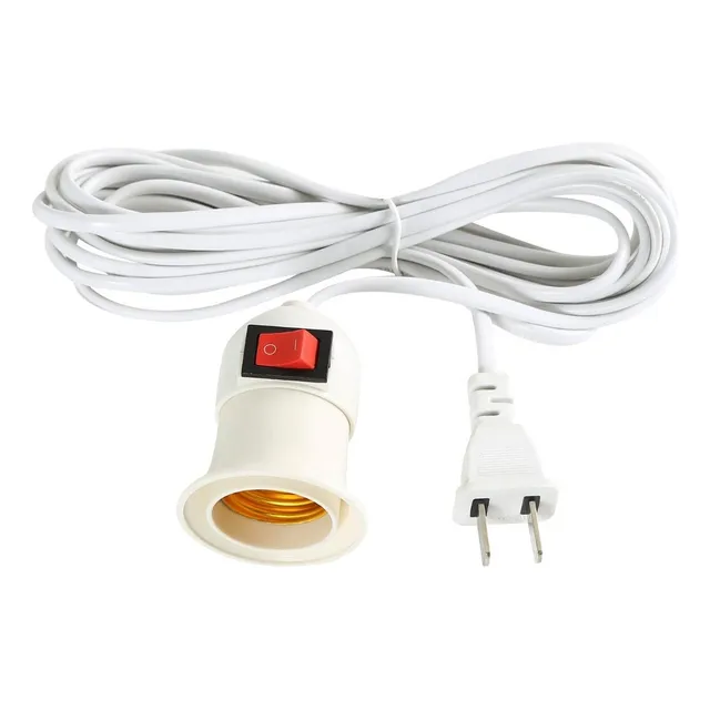Cable Extensión Lampara 8m Soket Interruptor Enchufe 