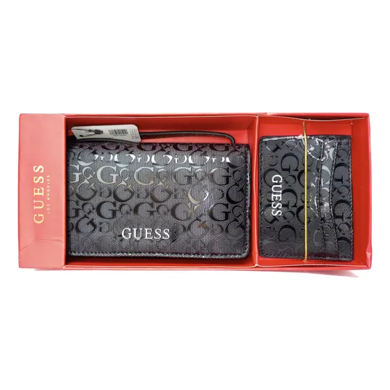 Set X 2 Guess: Cartera De Mano Wristlet Y Tarjetero