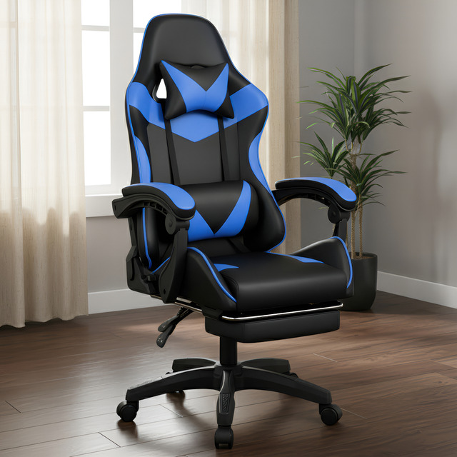 Cadeira Escritório Gamer Ergonômica Reclinável Em Couro Cadeira Escritório Gamer Ergonômica Reclinável Em Couro