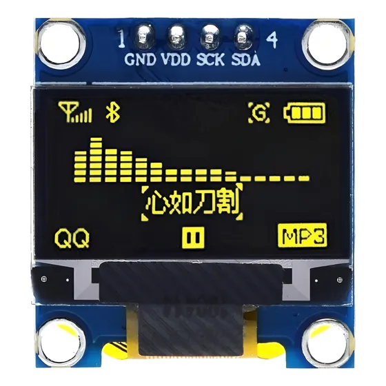 Display Oled 0.96 Amarillo 128x64 I2c Ssd1306 Nubbeo