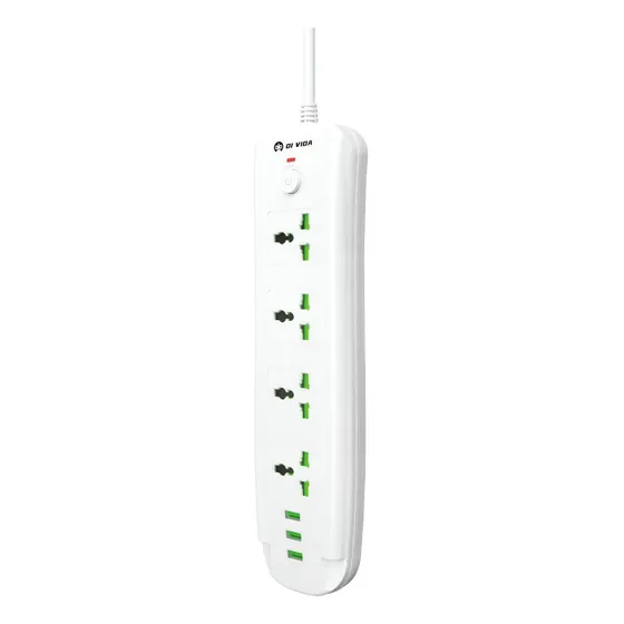 Filtros De Linha Regua Extensão 127/220V 4 Tomadas 3 Usb 3000w Cor Branco 127/220v
