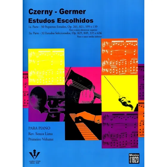 Método Para Piano Czerny Germer Estudos Escolhidos