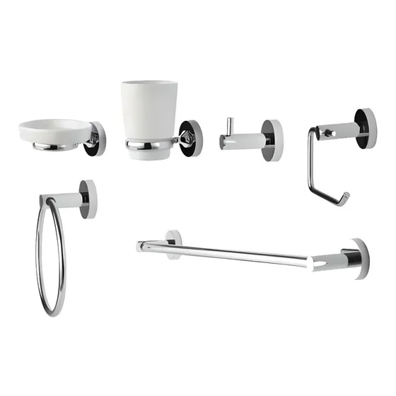 Set De Accesorios Para Baño Mhiler Redondos Kit 6 Piezas