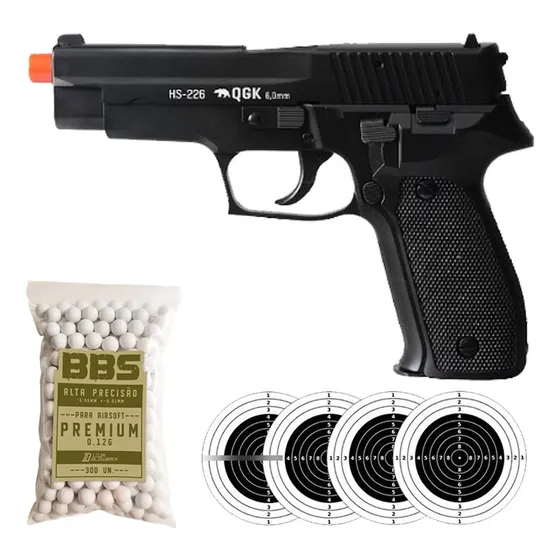 Pistola De Airsoft P226 Qgk Hs-226 Spring Bbs Cal 6mm K3