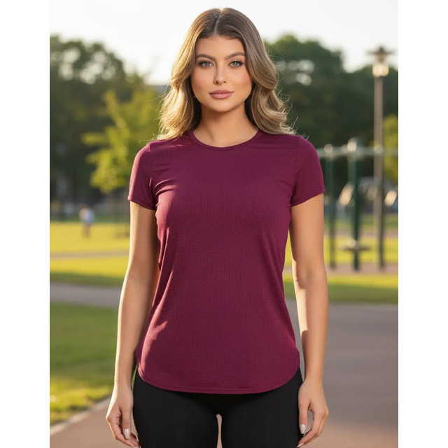 Camisa Dryfit Feminina Academia Corrida Malha Furadinha P-gg