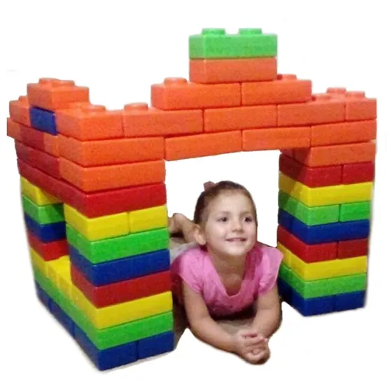 Bloques Gigantes De Construccion Encastrables Pack X100 Unid