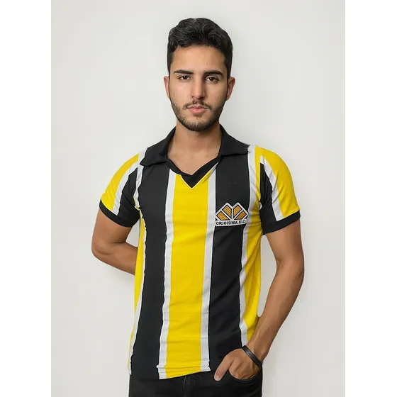 Camisa Criciúma Retrô 1988 Algodão Uniforme 3 Oficial