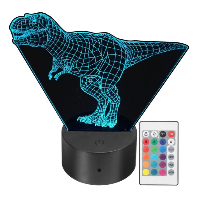 Lámpára Led Decorativa T-rex Dinosaurio 3d Personalizada