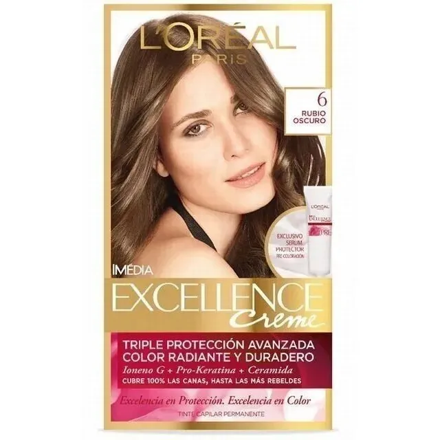 Tinte Rubio Oscuro Loreal Paris Excellence 6
