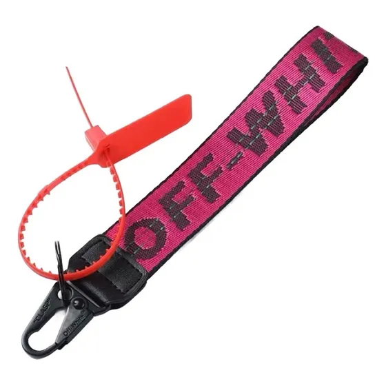 Llavero Off White Zip Tie Cordón Rojo