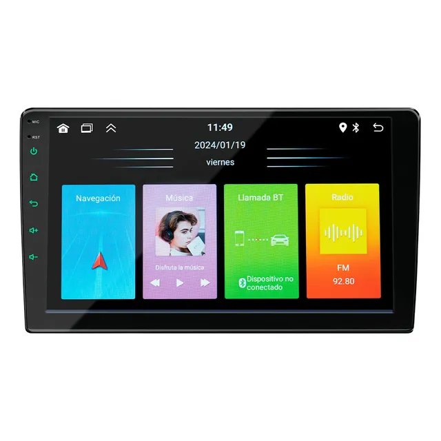 Autoestereo Digital Con Pantalla Dabb Dab-0209 Color Negro