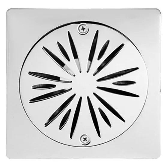 Rejilla Para Piso Fp Estrella Cromada 15x15cm Centro Piso