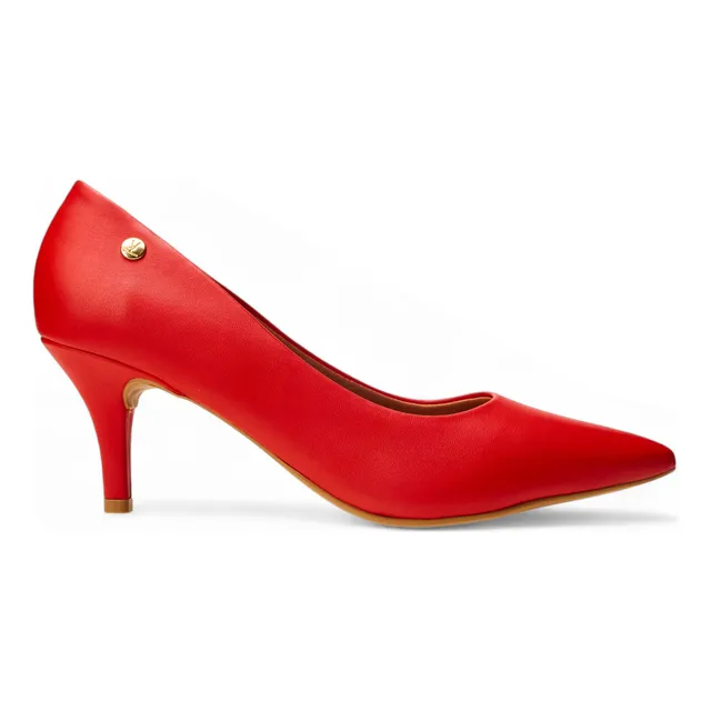 Sapato Scarpin Feminino Tela Shine Bico Fino Vizzano