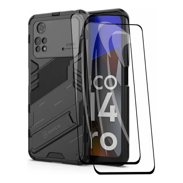 Funda Estilo Punk Para Xiaomi Poco M4 Pro 4g + 2 Mica