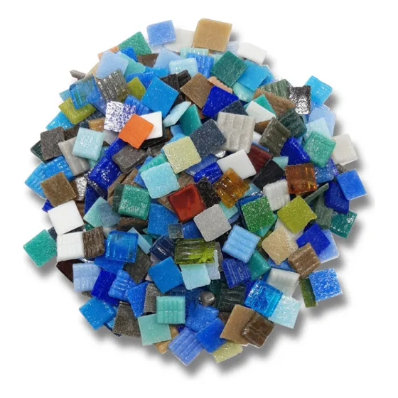 Venecitas Vidrio Surtidas 2x2cm Bolsa X 1kg Mosaiquismo