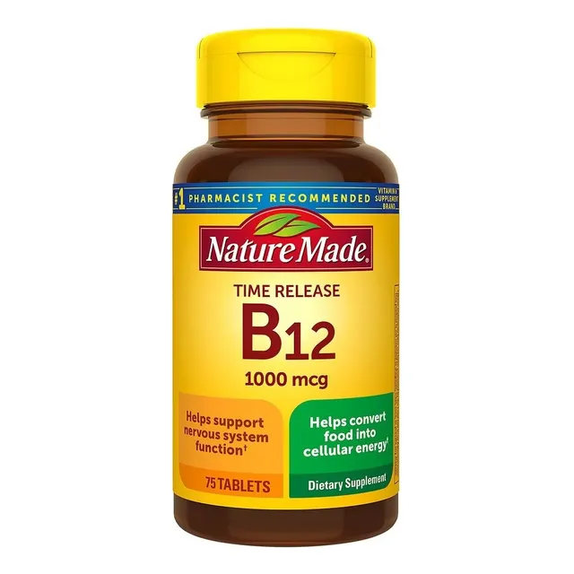 Nature Made Vitamina B12 1000 Mcg Time Release 75 Pzas Sabor Sin Sabor