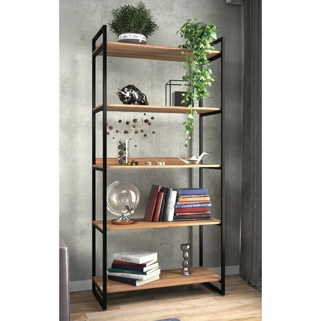 Ajb Estante Armário Aparador Estilo Moderno Industrial 5 Prat Cor Marrom Ajb Estante Armário Aparador Estilo Moderno Industrial 5 Prat Cor Marrom