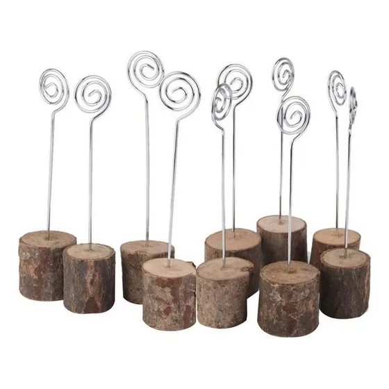 10 Soportes De Madera For Mesa De Boda, Nombre, Número