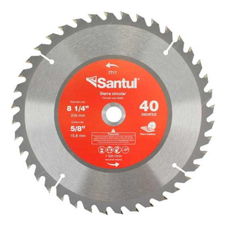 Sierra Circular P/madera 8 1/4 40 Dientes Santul Sn7717 Sierra Circular P/madera 8 1/4 40 Dientes Santul Sn7717