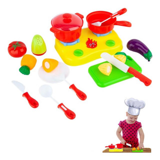 Set Cocina Infantil Frutas Verduras Minichef Didáctico Calid Set Cocina Infantil Frutas Verduras Minichef Didáctico Calid