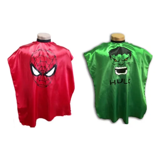 Kit 2 Capas Para Corte Infantil Homem Aranha E Hulk