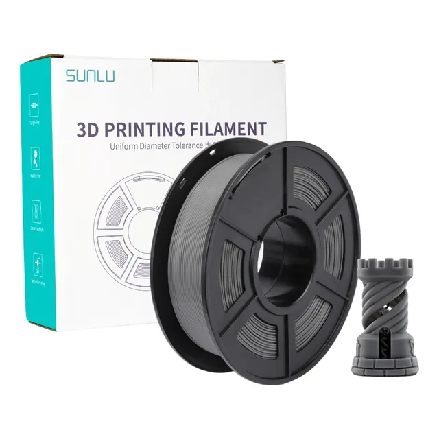 Filamento Abs 1.75 Mm Sunlu 1 Kg Color Gris