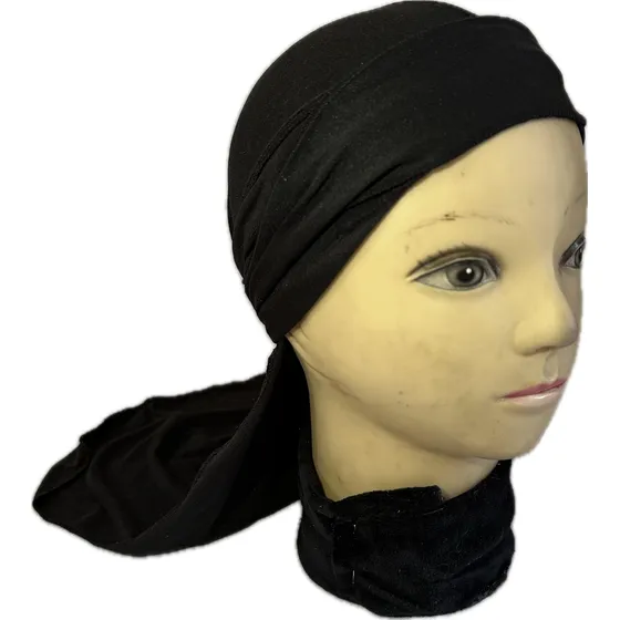 Durag De Satén Elastizado Negro