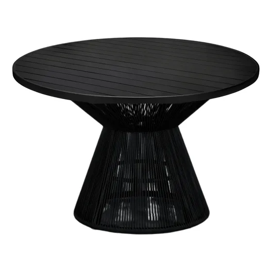 Mesa Moderna Laguna 120cm Alumínio Base Corda Náutica Luxo