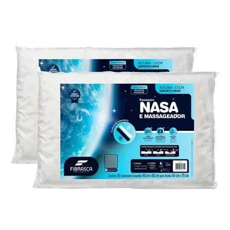 "Conforto Total: Kit Travesseiros Nasa por R$76 🛏️"