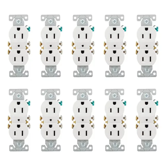 Contacto Dúplex Blanco Cooper (10 Piezas)