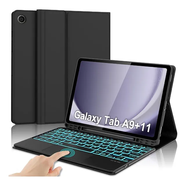 Funda Teclado Samsung Galaxy Tab A9 Plus 11  Bluetooth Rgb