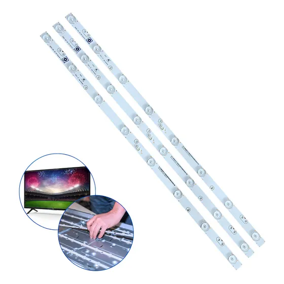 Pack de 3 Barras De Led Tv Semp Tcl Dl3277 Dl3270 Dl3271