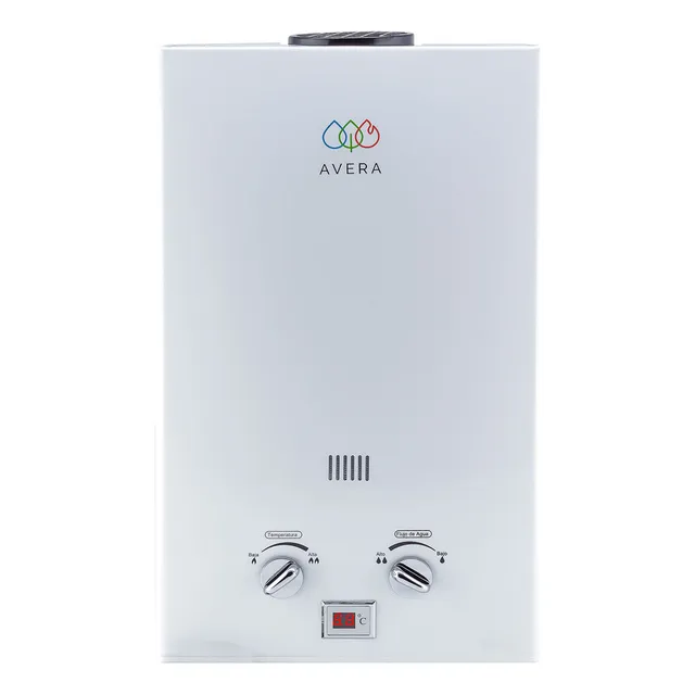 Calentador de agua Instantáneo Gas LP, 6 Litros/Minuto, Boiler de Paso para 1 Servicio, Fácil Instalación, Ahorro de Gas y Agua Caliente al Instante, AVERA C6L