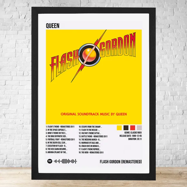 Cuadro Queen Flash Gordon Remastered 30x40 Cm C332