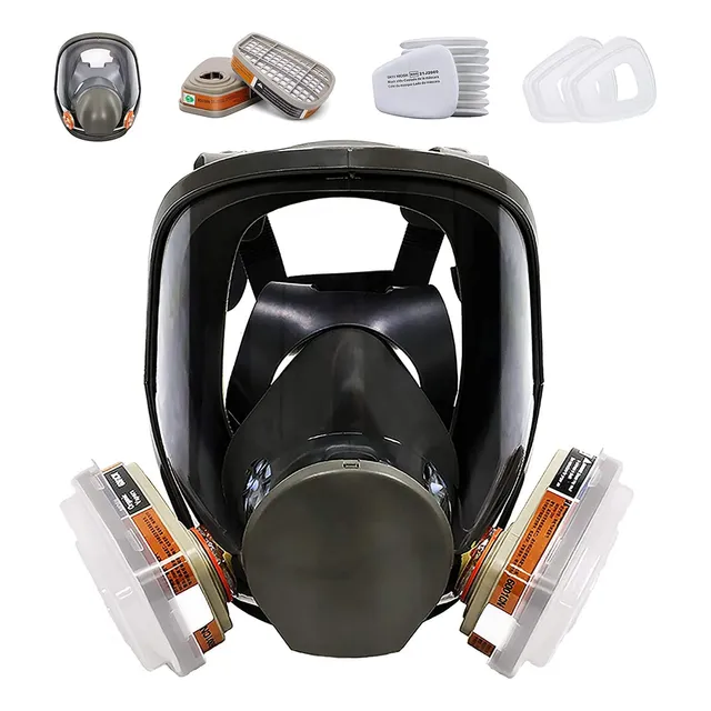 Full Face Respir?øtor Reutilizable, Gas Cover Máscara...