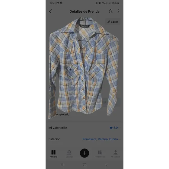 Camisa De Rayas Ajustada Al Cuerpo Color Azules Con Beis Y B